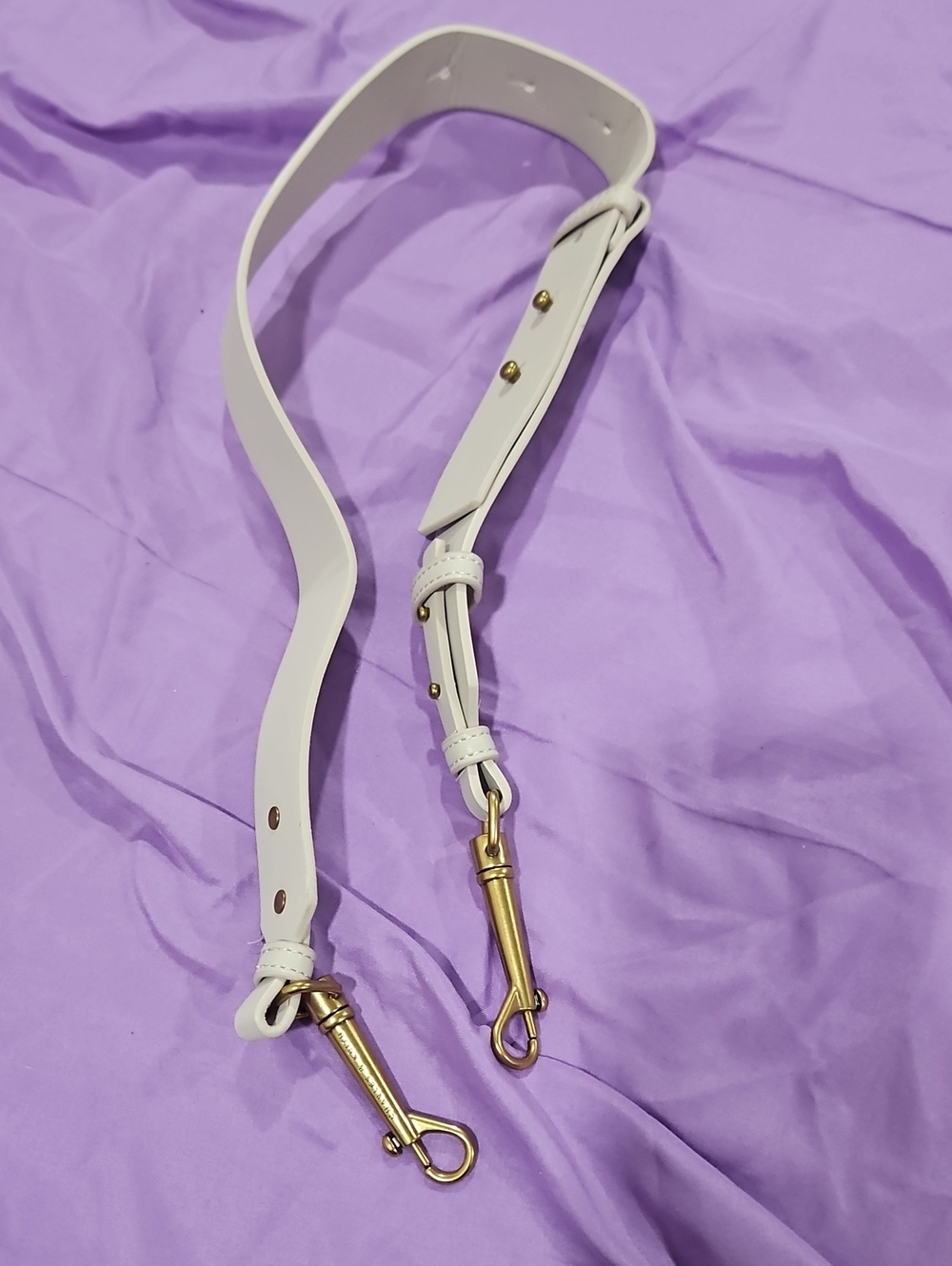 Charles & Keith Cream Leather Strap with Gold Hardware - Women Accessories